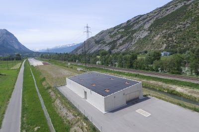 Referenz_Neubau PV-Anlagen auf den Tunnelzentralen des Tunnels Turtmann